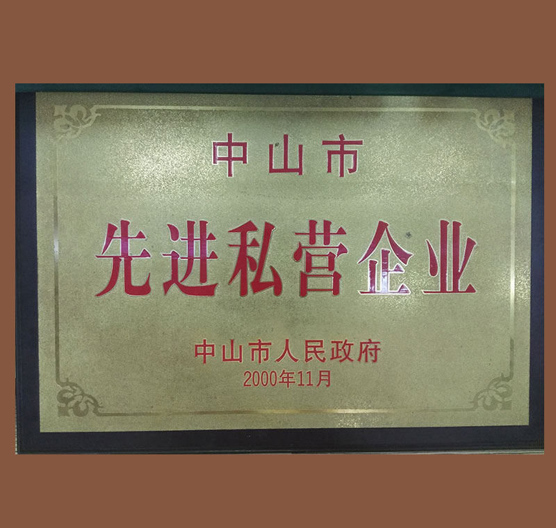 中山市先進私營企業2000
